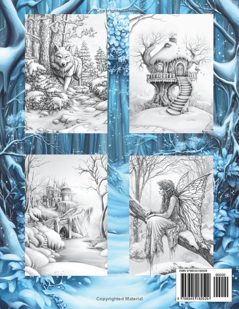 Fantasy Coloring Book Winter Wonderland Vol. 2: Magical Illustrations of Winter Scenes and Landscapes | For Adults and Teens