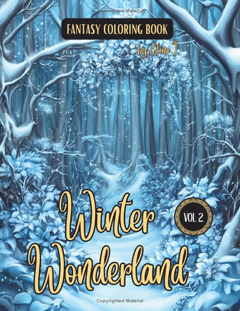 Fantasy Coloring Book Winter Wonderland Vol. 2: Magical Illustrations of Winter Scenes and Landscapes | For Adults and Teens